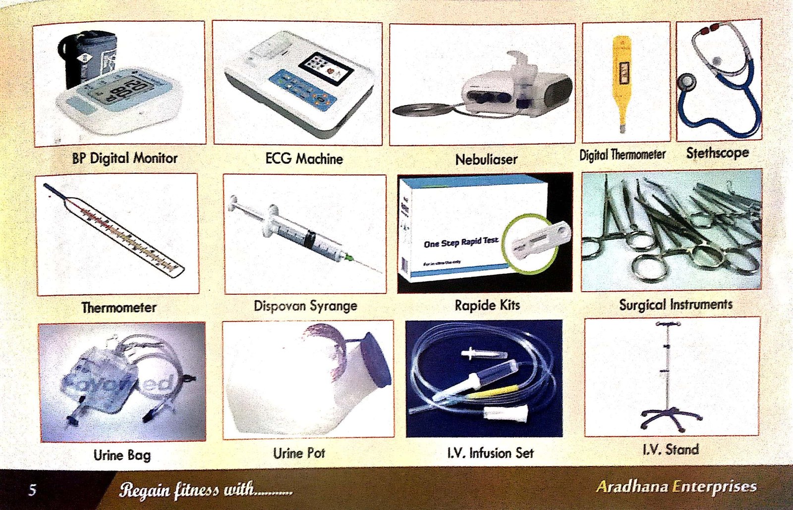 Diagnostic devices, instruments and accessories catalogue products